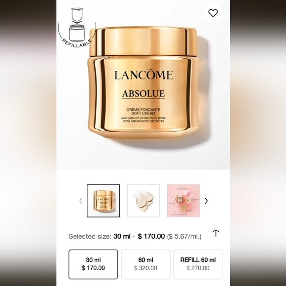 Lancome Absolute Regenerating Soft Cream 2 x 15 ml - Picture 2 of 9